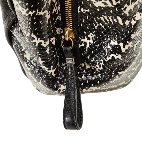 Coach Carriage Handbag Shoulder Bag 27841 Black White Leather Women's COACH - Picture 6 of 9